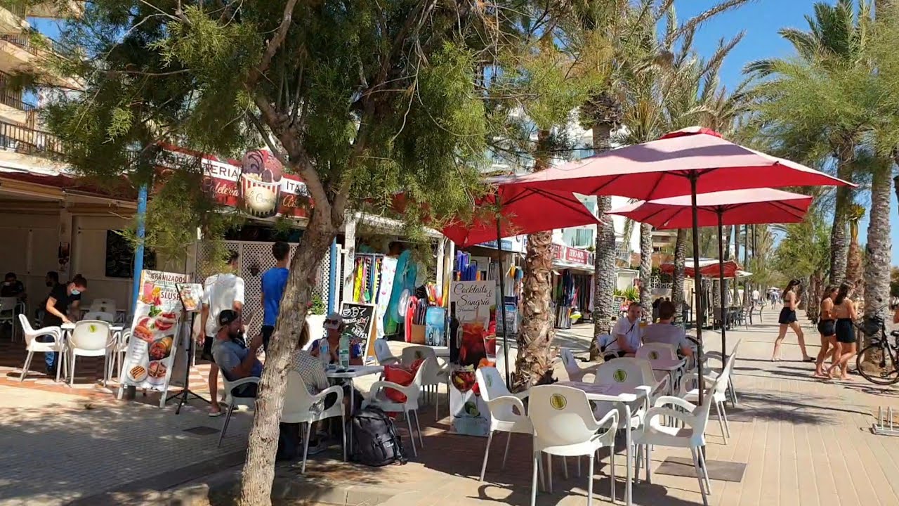 🏖 Mallorca 🌴 Playa de Palma ☀️ Can Pastilla 2 July 2021. Walking tour in Arenal Ballermann 15 to 12