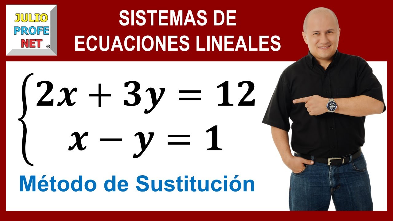 Sistemas de ecuaciones lineales 2×2 por sustitución | Ej. 1 
