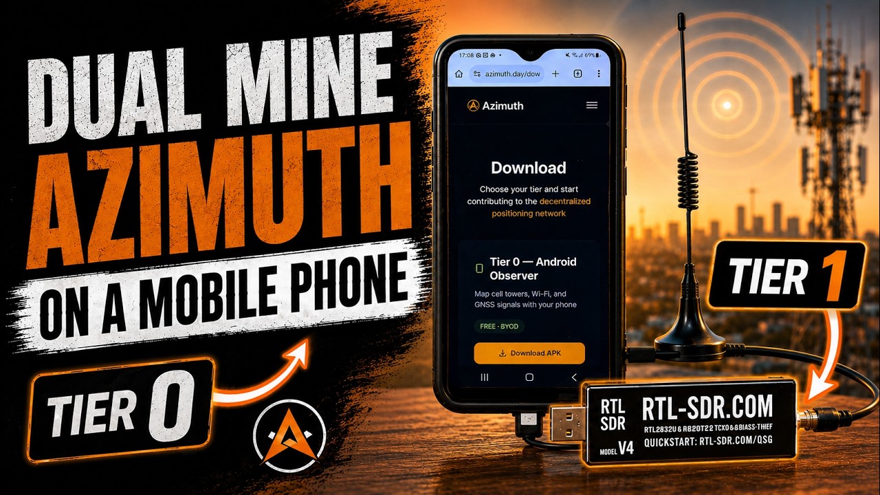 Двойной майнинг Azimuth на мобильном телефоне | Настройка узлов Tier 0 и Tier 1