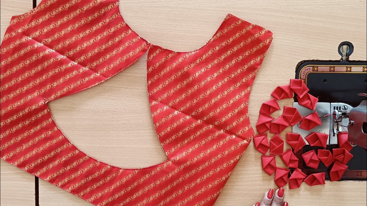 Boat neck blouse ki new design cutting and stitching ll Blouse Designs Back Neck design boat neck 