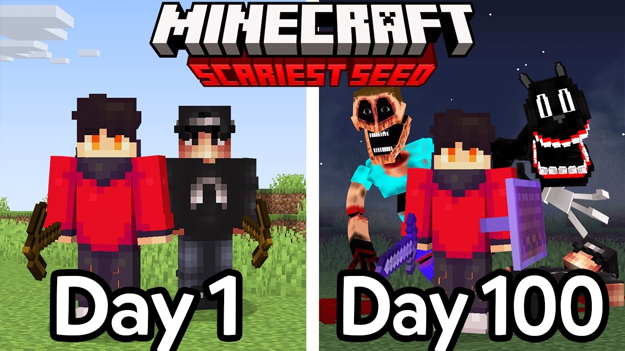 I Survived 100 Days on Minecraft's SCARIEST Seed..