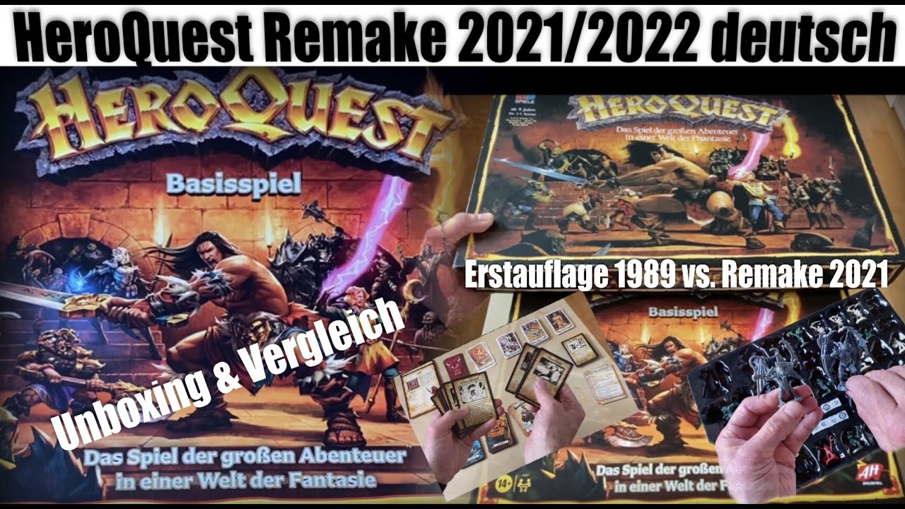 (RP) HeroQuest 2021/2022 Remake (dt.) 🗡 🛡  Riesiges Unboxing & Vergleich mit der Erstausgabe 🪓 Fazit