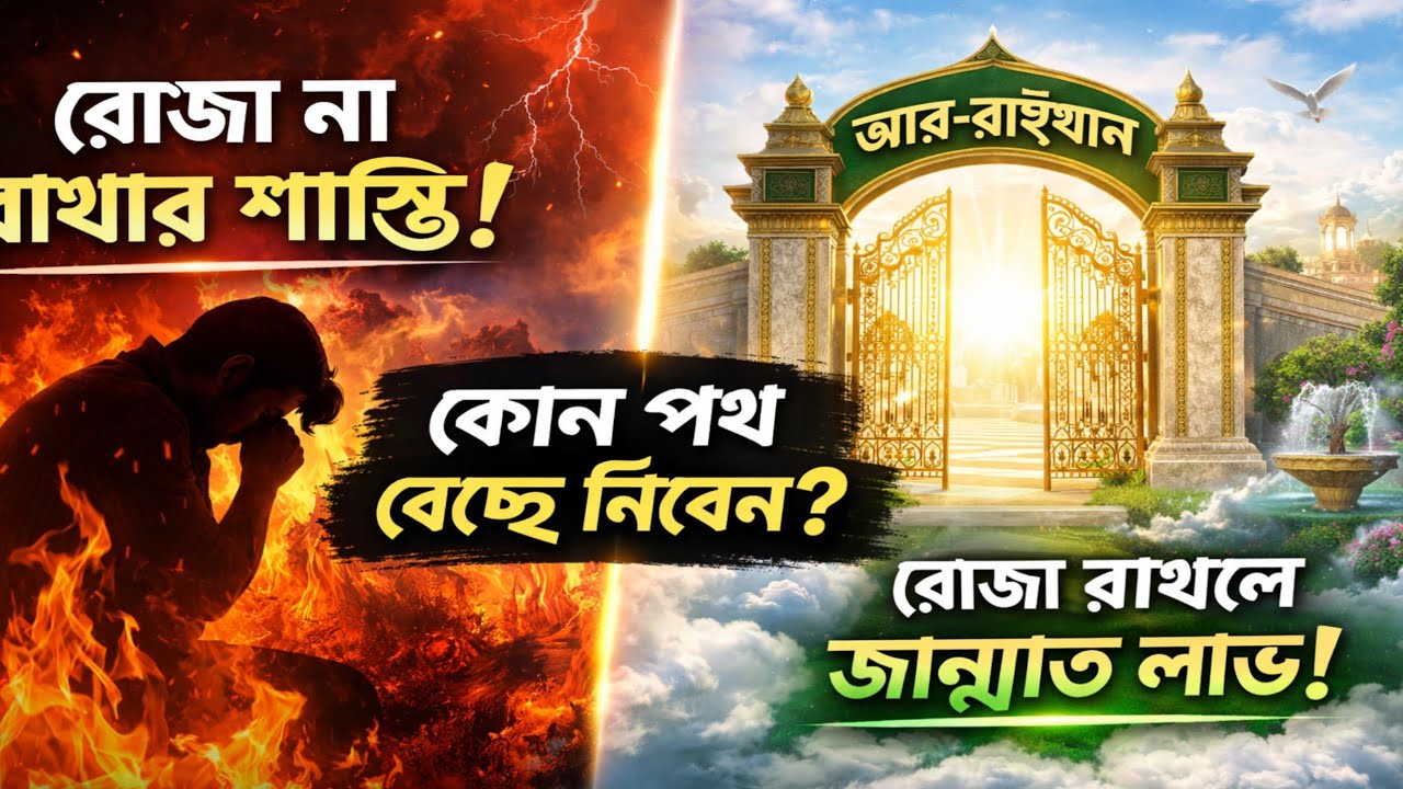 রোজা না রাখার ভয়াবহ শাস্তি | রোজা রাখলে দুনিয়া ও আখিরাতের সফলতা | ইসলামি বয়ান ২০২৬