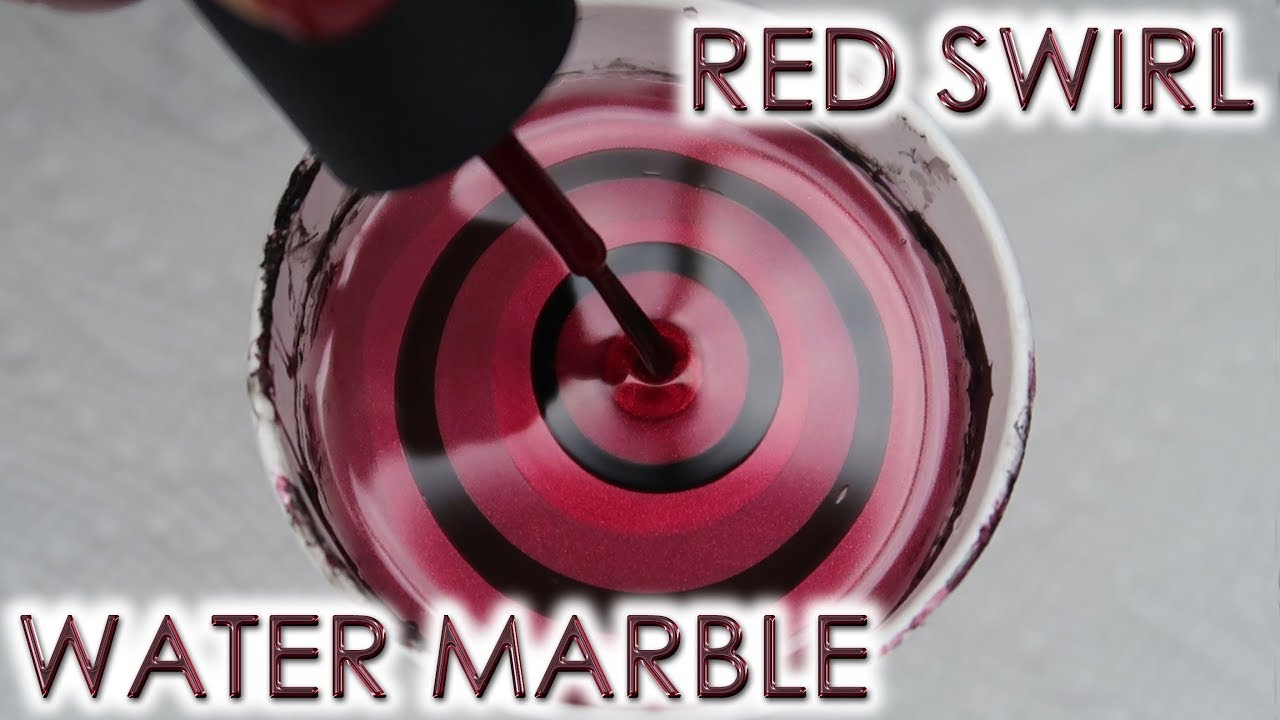 Red Swirl Water Marble | DIY Nail Art Tutorial | Mani vs Pin #17