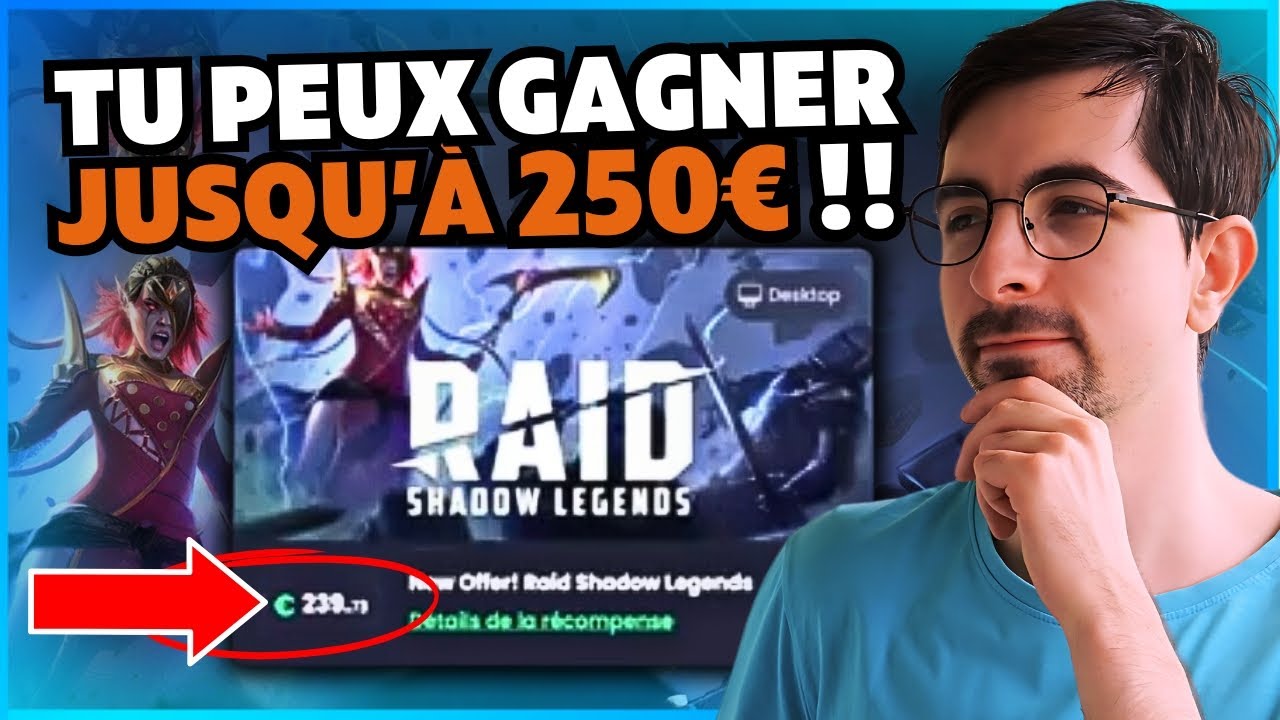 🔥 COMMENT GAGNER 239&euro; FACILEMENT AVEC RAID SHADOW LEGENDS ! 💰😱