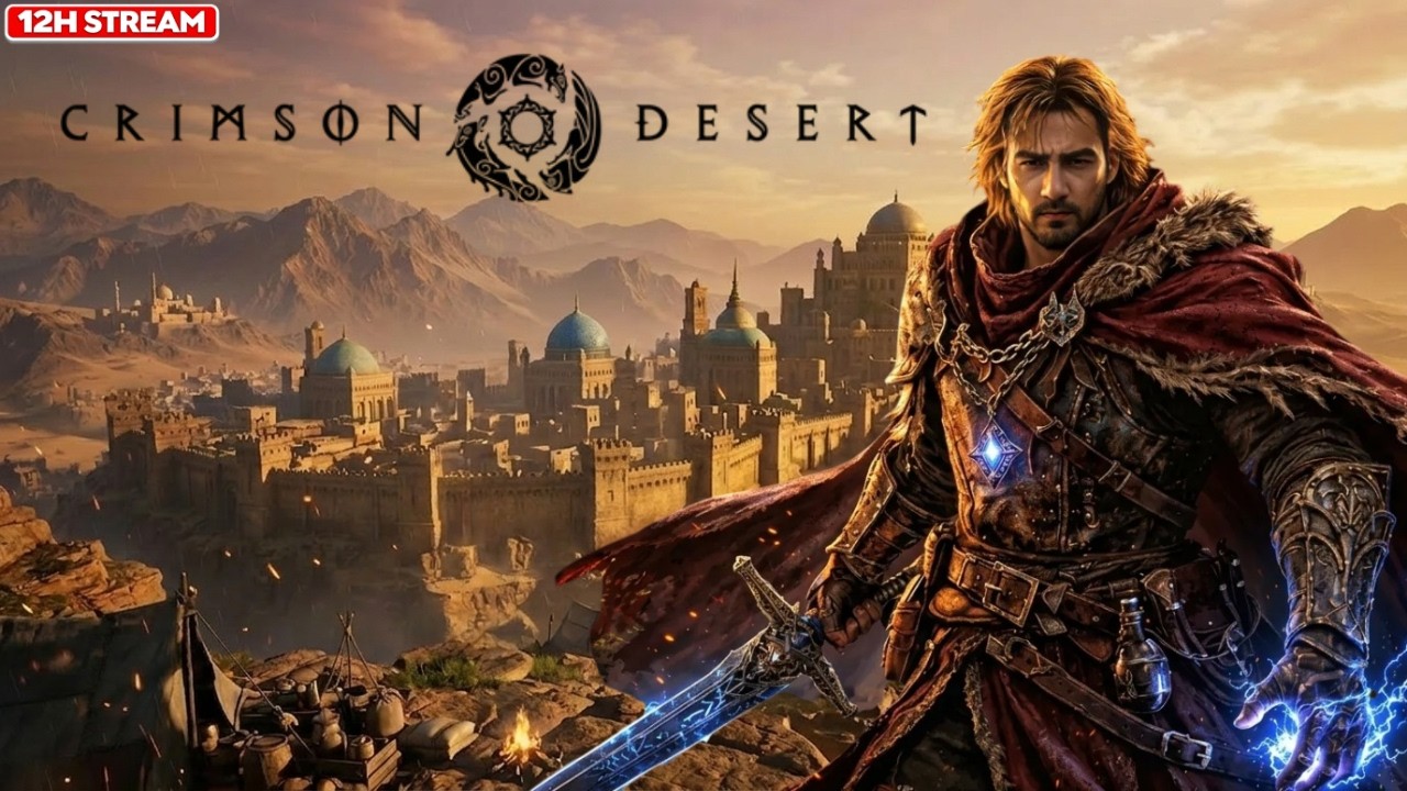 🔴CRIMSON DESERT Launch Day! ⚔️ 2K Max Settings (RTX 5070 Ti) | 12-HOUR MARATHON | FACECAM