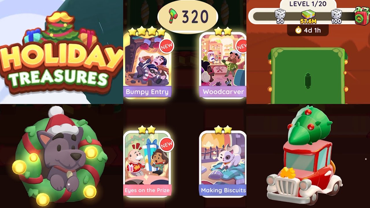 MonopolyGO! Holiday Treasures Level 1-19 320🪓 Can’t Full Complete 😥New Token And Shield ​@monopolygo