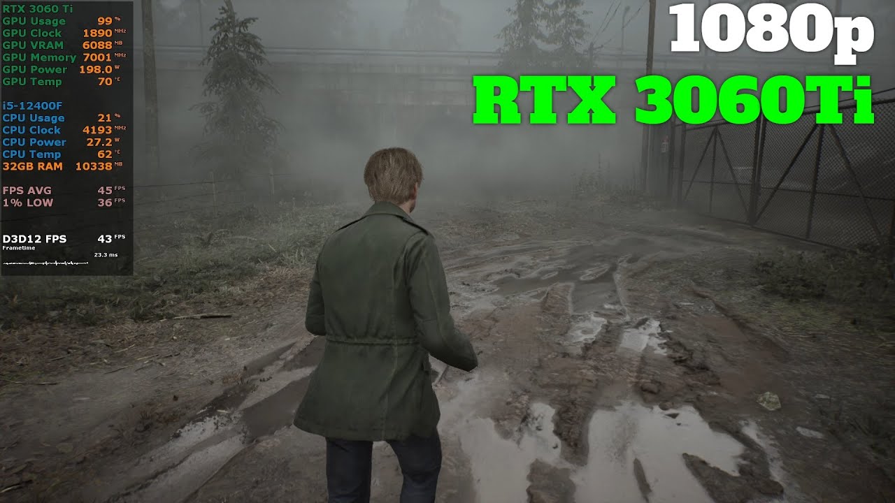 Silent Hill 2 | RTX 3060 Ti | 1080p All Settings