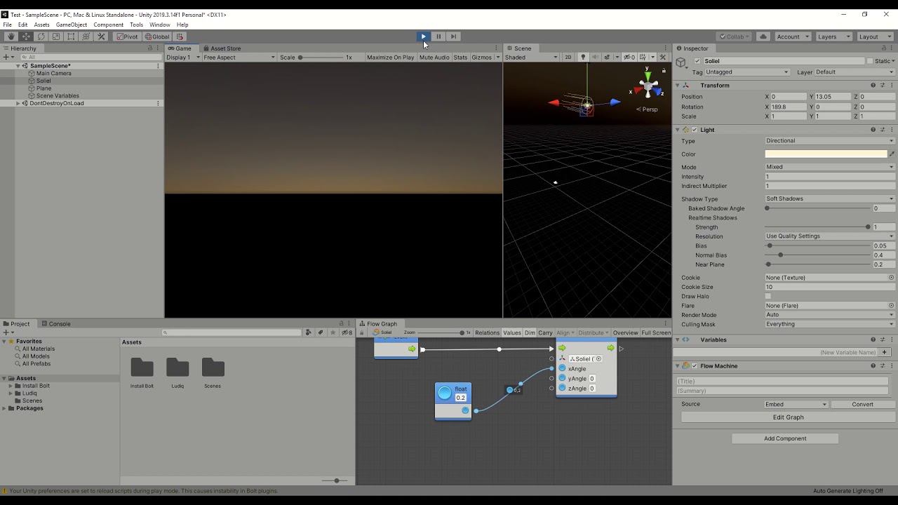 [FR] Tuto Unity System jour nuit simple ! (Plugin Bolt )
