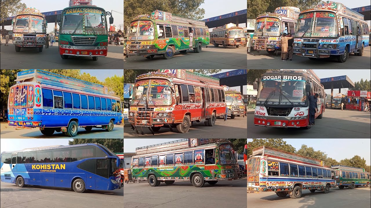 All Pakistani Non Ac Buses || Faisalabad To All Pakistan Non Ac Buses Video