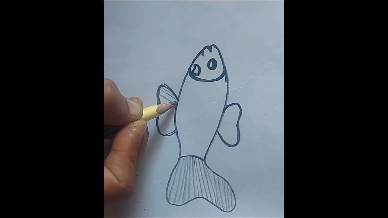 Fish 🐟 drawing #easy #pencil sketch 