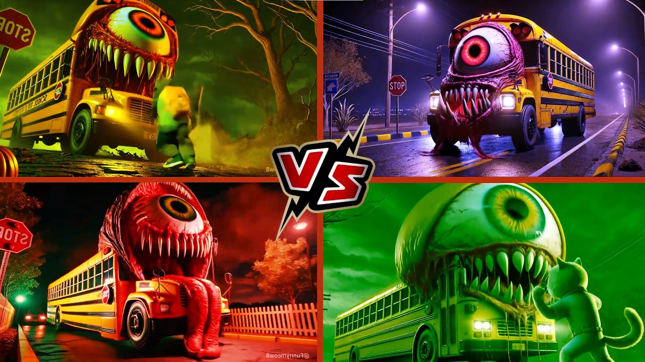 🚌MEGA SCHOOL BUS EATER🎶CoffinDance Song