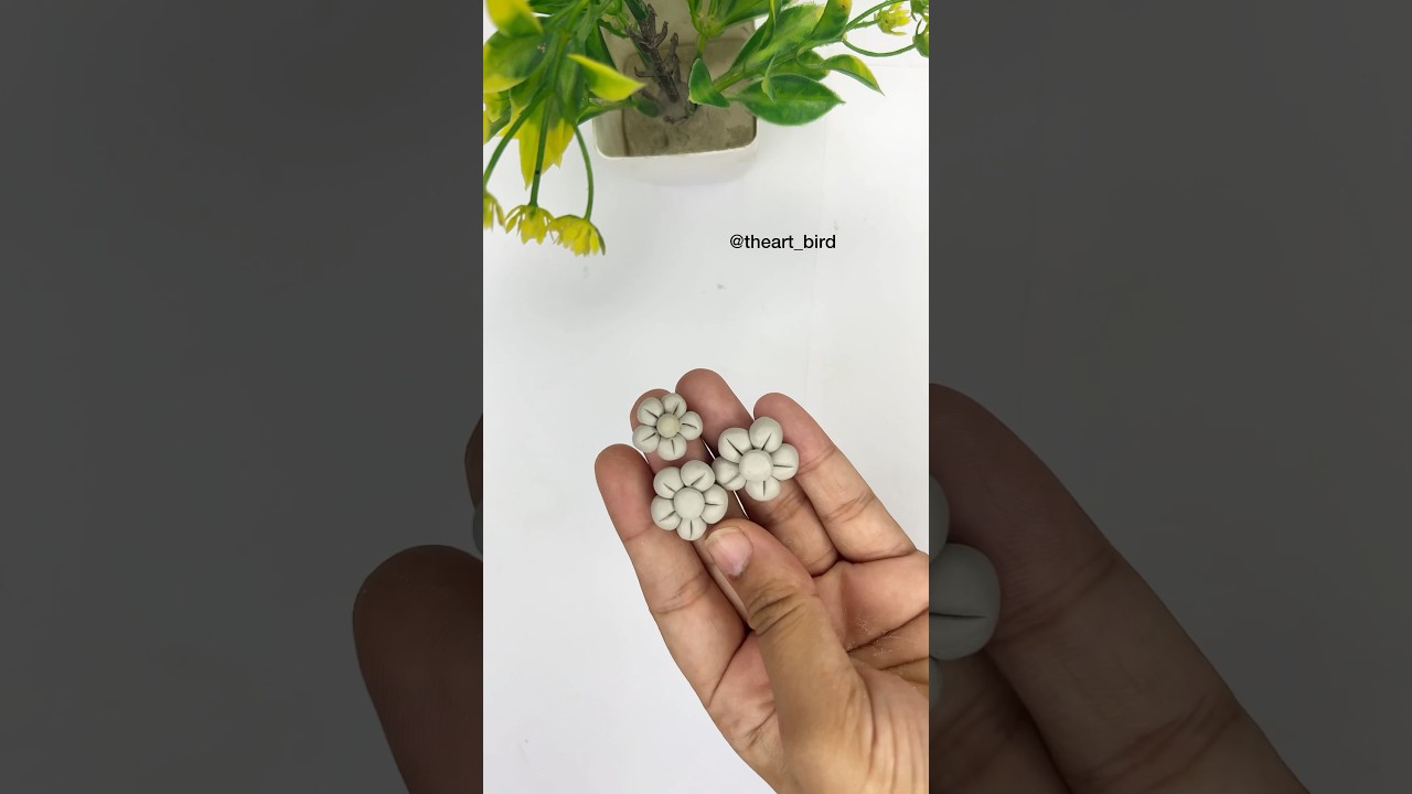 Flower With Mouldit Clay #shorts #art #diy