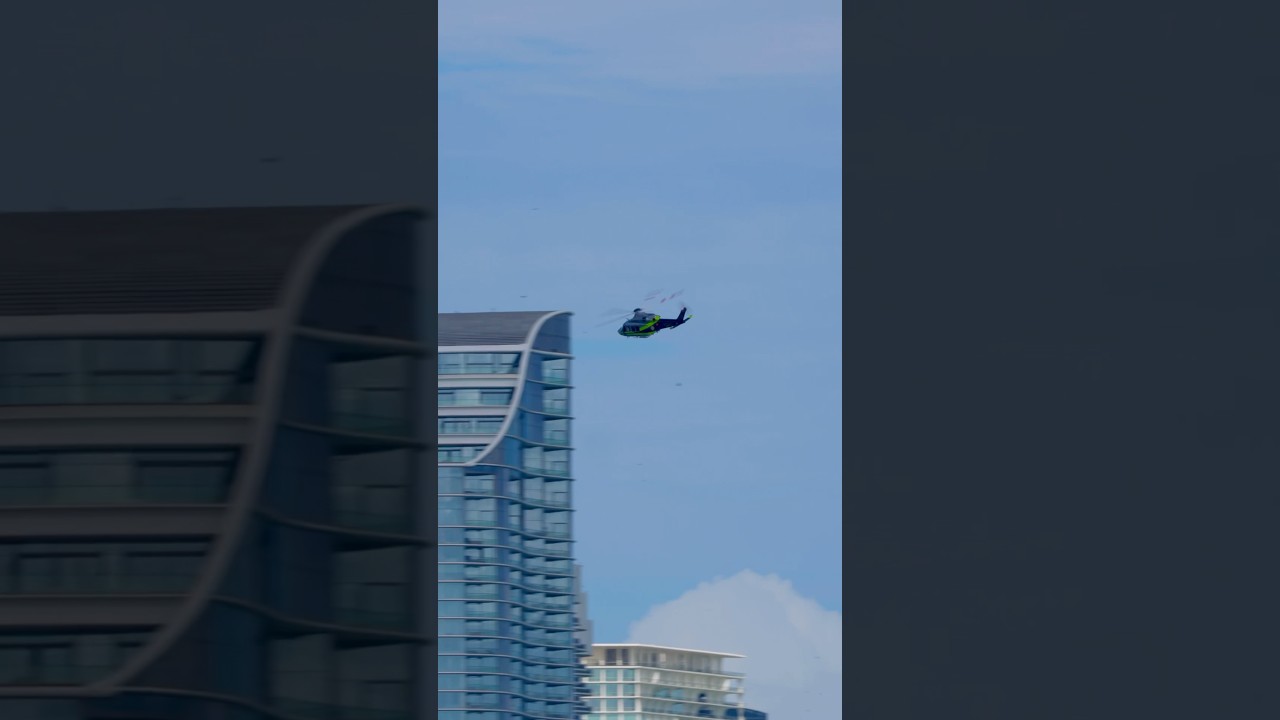 I love when the helicopters seem so close to the buildings near the Haulover Inlet 