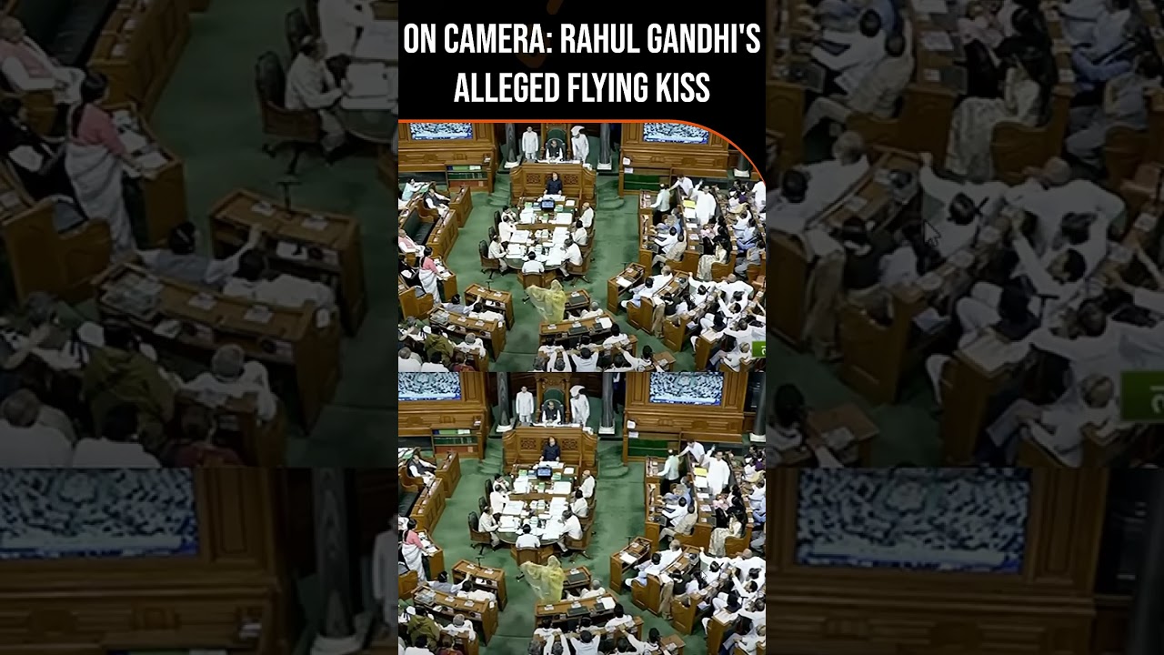 Rahul gandhi flying kiss video