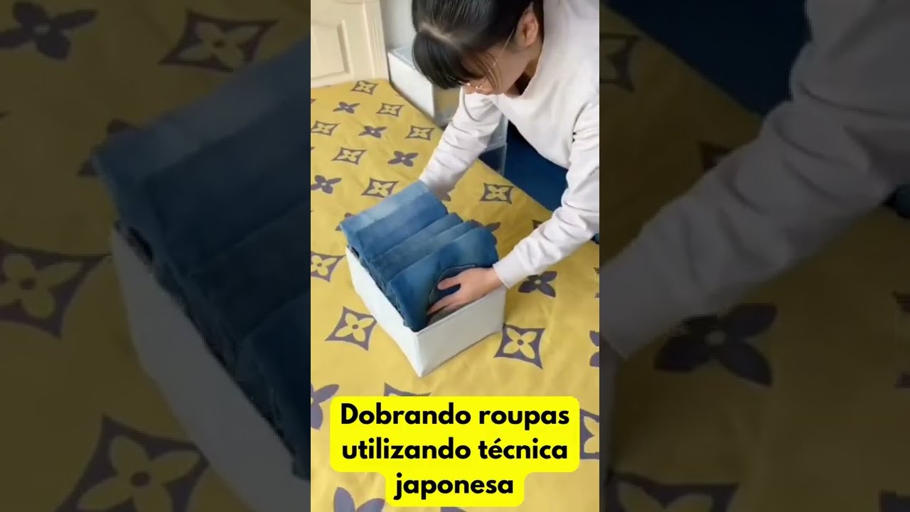Incr&iacute;vel T&eacute;cnica Japonesa! Como dobrar roupa r&aacute;pido #shorts