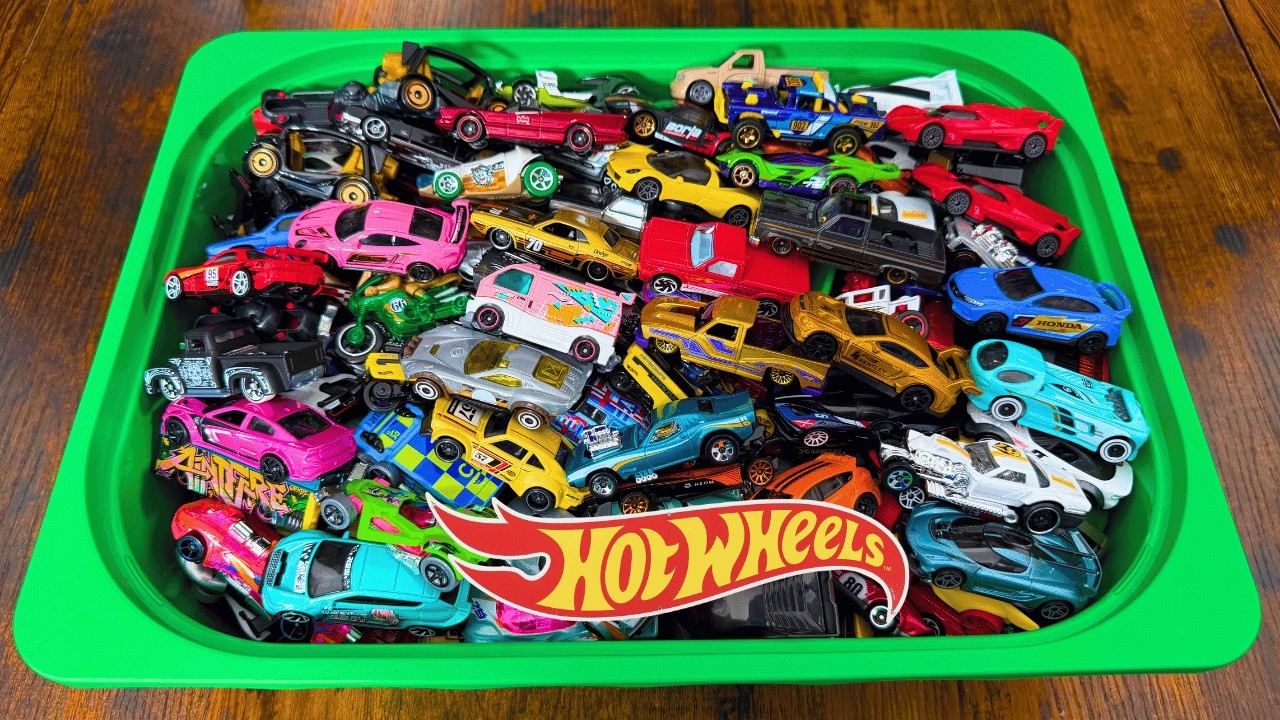 Green Box Full of Hot Wheels Cars | Huge Diecast Collection for Collectors
