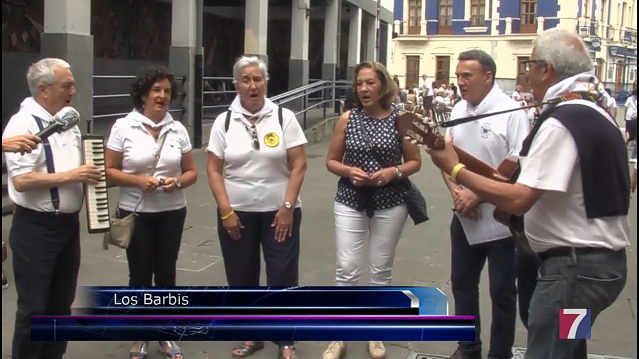 Los Barbis han interpretado para el directo de TELE7 la canción de la Virgen de La Guía