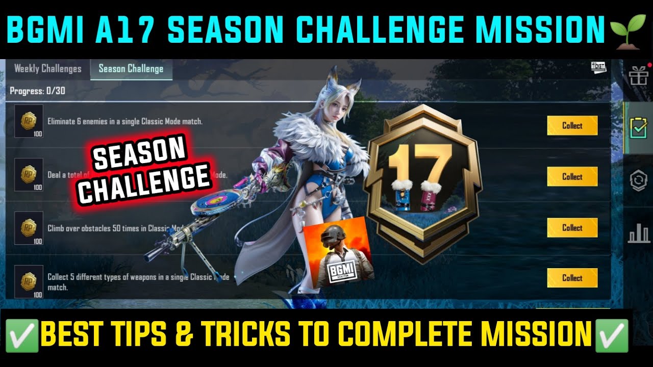 BGMI A17 RP SEASON CHALLENGE MISSION EXPLAIN / BGMI SEASON CHALLENGE MISSION KAISE COMPLETE KAREN