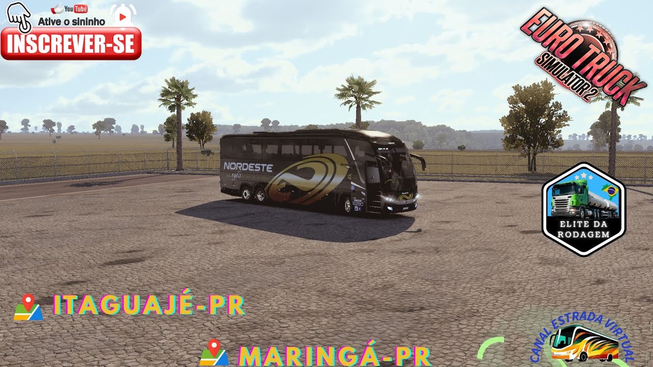 Itaguajé-Pr x Maringa-Pr / Nordeste / Marcopolo G7 1350 Volvo / ETS2 / Mapa Elite Rodagem