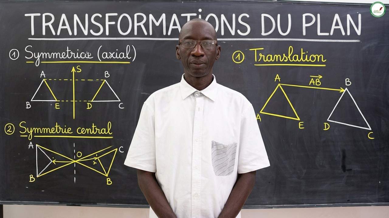 Cours - Troisième - Mathématiques : Les transformations du plan / M. Diop