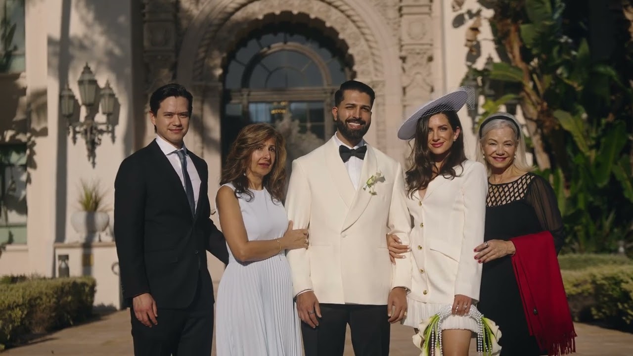 Chic Beverly Hills Elopement Vintage Film | Brittany + Rayhaan