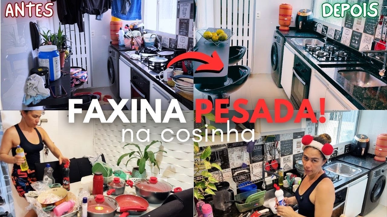 DEU MUITO TRABALHO!  Faxina Pesada na Cozinha - vlog