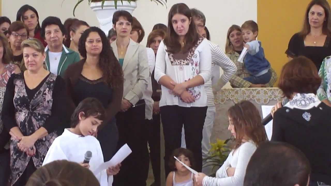 Homenagem Dia das Mães Missa Com Crianças Paróquia São Benedito Americana SP 2012