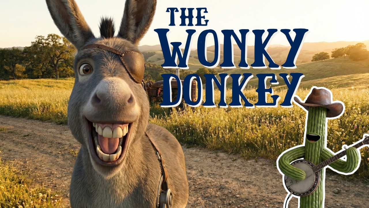 The Wonky Donkey 🎶 | Animated Read A Song | Kids Songs
