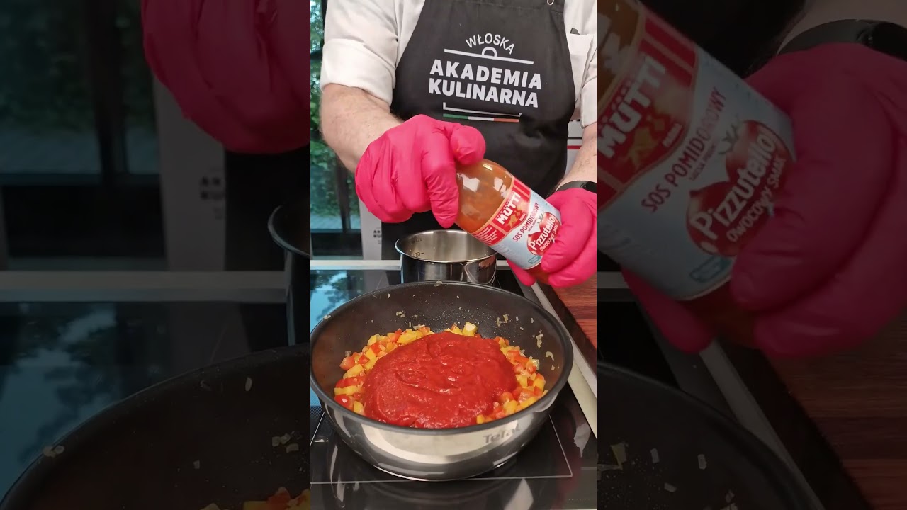 Paccheri z paprykami i gorgonzolą