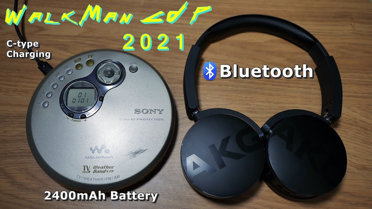 2021 워크맨 CDP - 블루투스, 충전식배터리, C-타잎충전 2021 Walkman CDP-Bluetooth, rechargeable battery, C-type charger