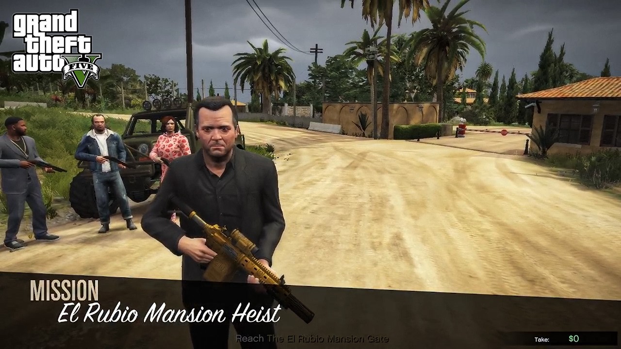 GTA V - El Rubio Mansion Heist! Full Mission.