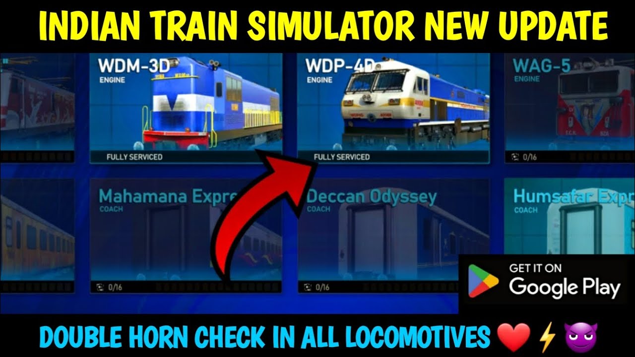 🚂 Indian Train Simulator New Update | Double Horn Feature Check in All Locomotives #viralvideo