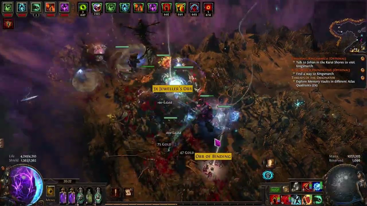[POE 3.28] Phys Dot Kinetic Blast Elementalist - Day 2 Expedition of Archaeology Farm