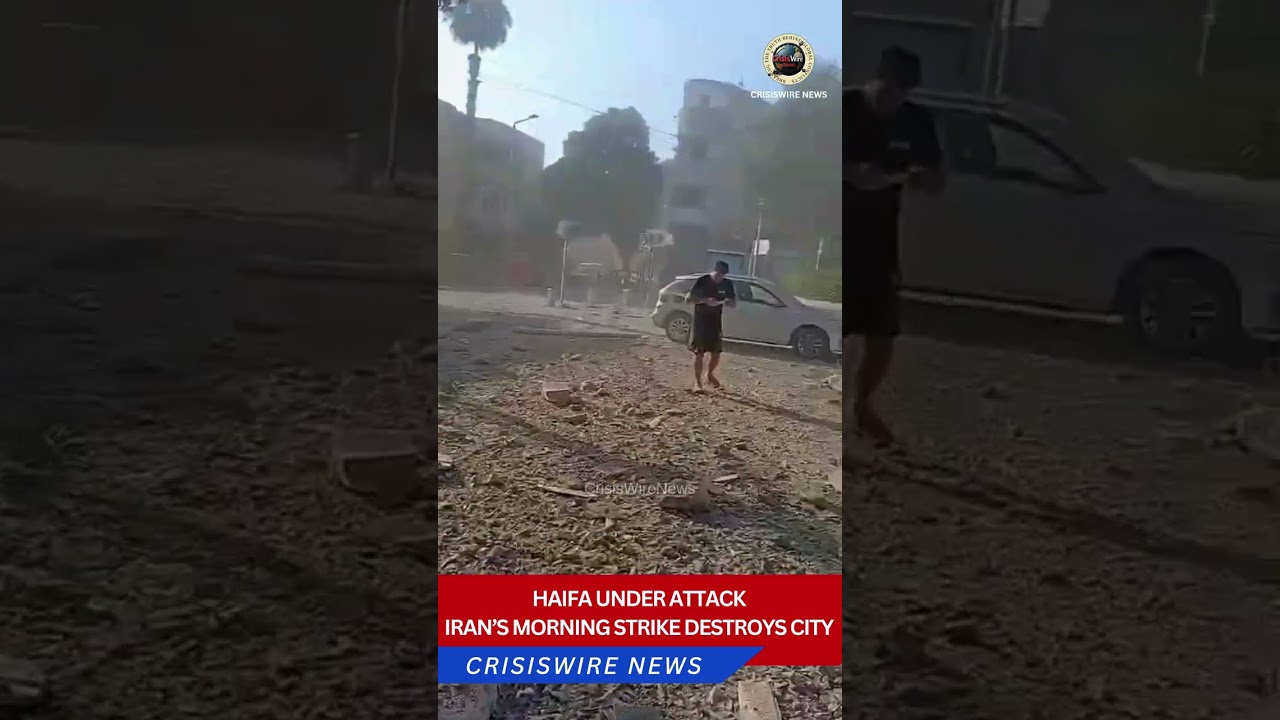 HAIFA UNDER ATTACK 💥   IRAN&rsquo;S MORNING STRIKE DESTROYS CITY