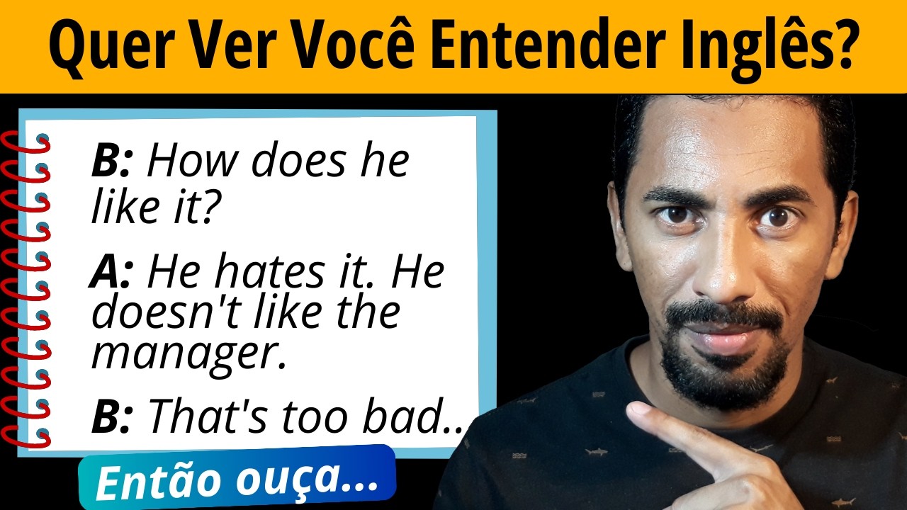 Incrível, Você Vai Conseguir Entender Esse Áudio em Inglês Mesmo se For Iniciante | Aprender Inglês