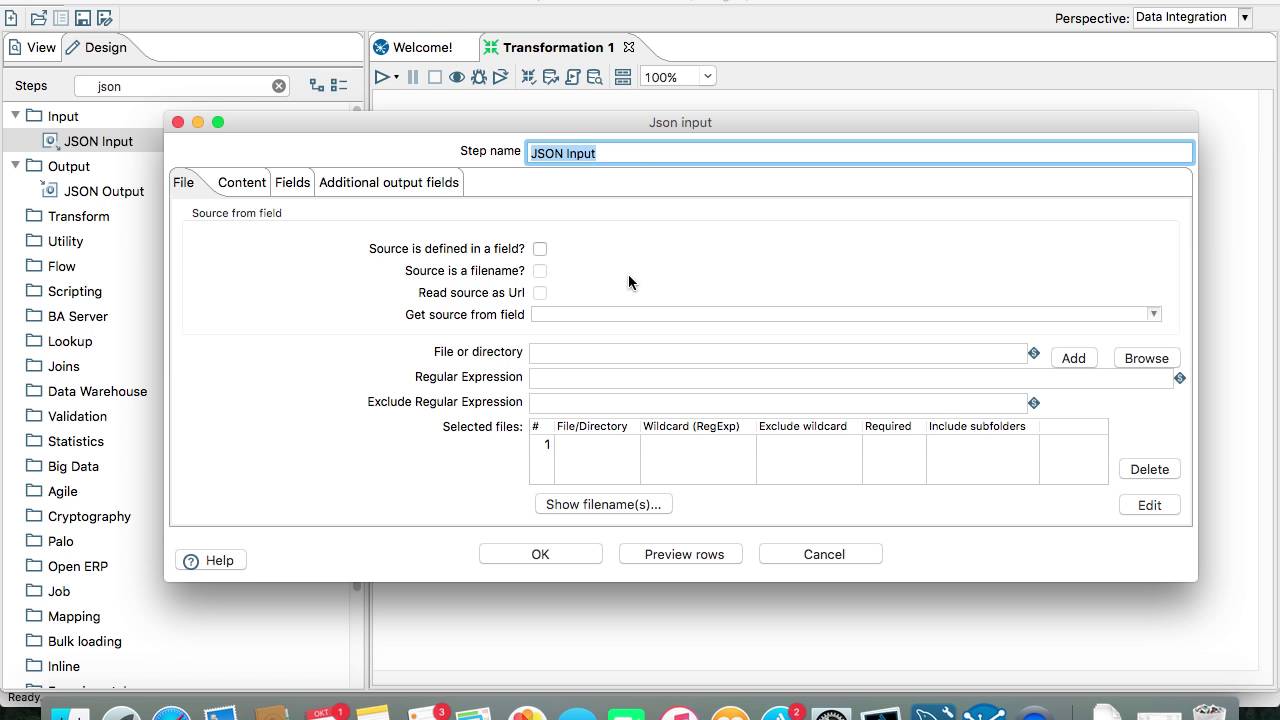 How to use json input and the rest client in Pentaho 6.1 - Video #1