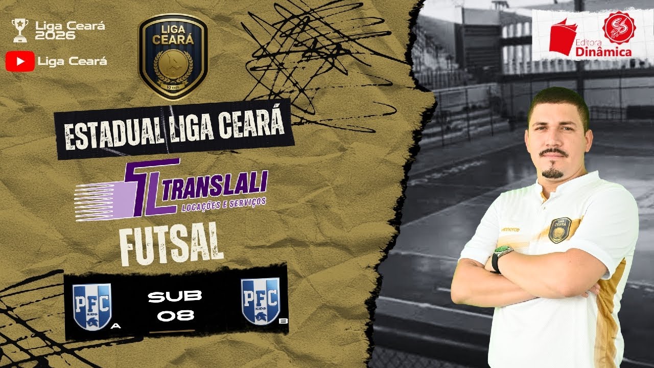 Estadual Liga Ceará Translali Futsal 2026: PFC Kids A x PFC Kids B - Sub 08