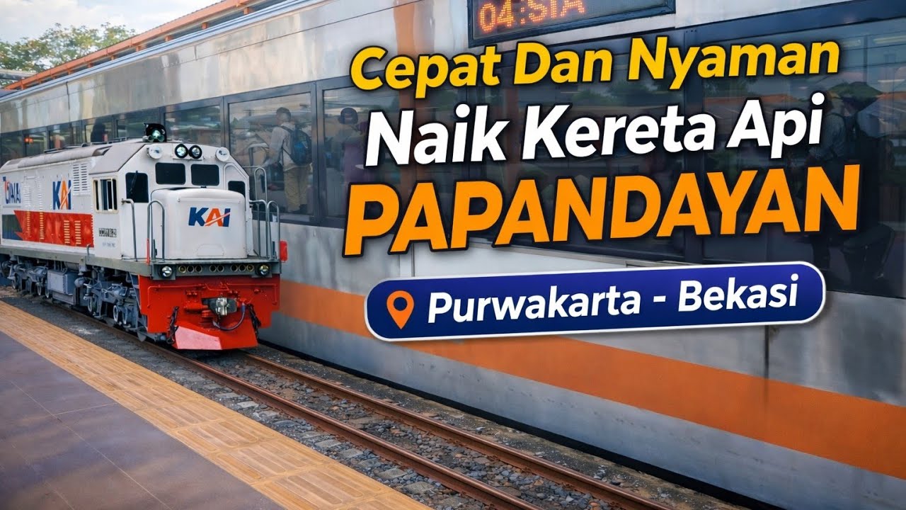 KERETA API PAPANDAYAN Dari Purwakarta - Bekasi | Alternatif Terbaik Selain Tol ?