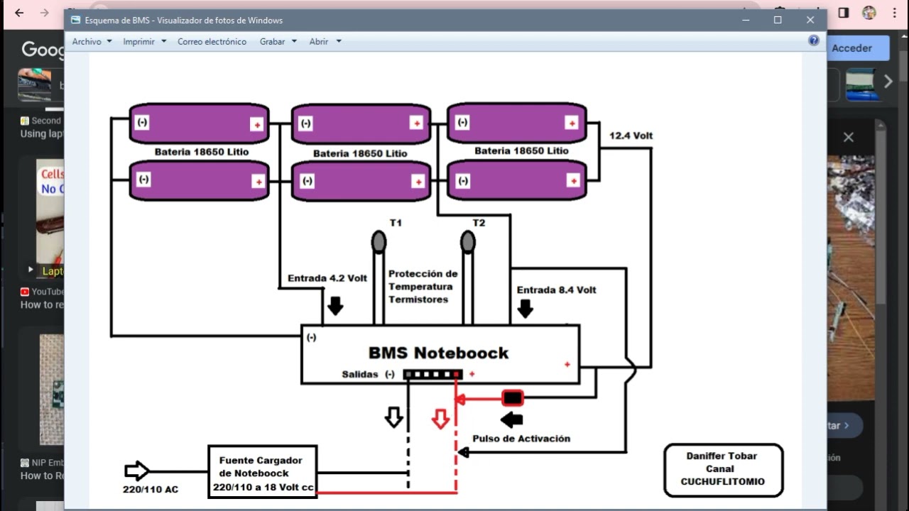 Reciclaje y uso de BMS de Noteboock y Laptos y 