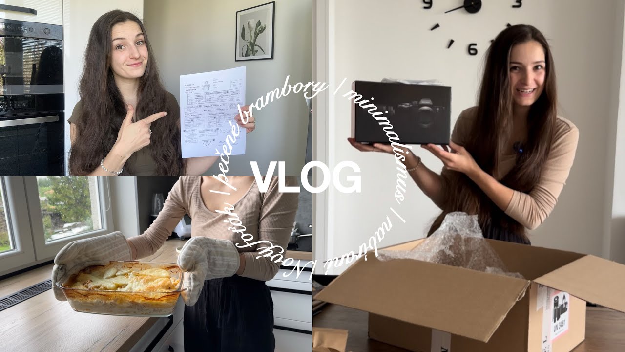 Minimalismus / Úklid skříně / Pečené brambory 🥔/ Nový foťàk / Snažím se přibrat? 😱