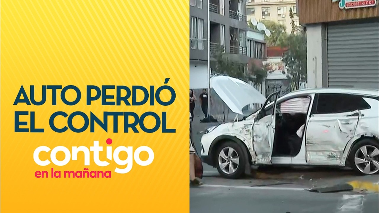 SE VOLC&Oacute;: Auto intent&oacute; esquivar un bus y perdi&oacute; el control - Contigo en la Ma&ntilde;ana