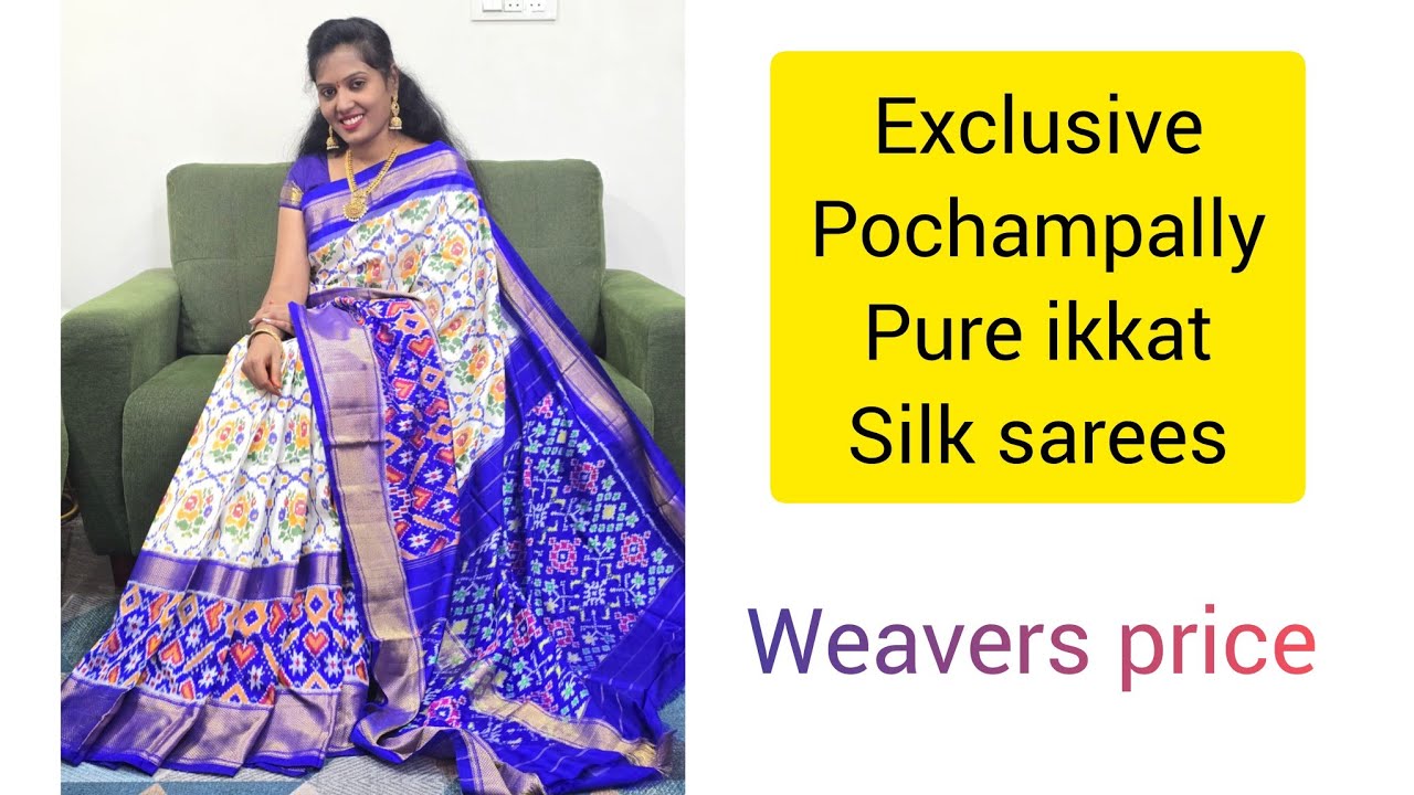 Exclusive pochampally ikkat pattu sarees😍 || Whatsapp📲: 9346105747 || offline & online sales