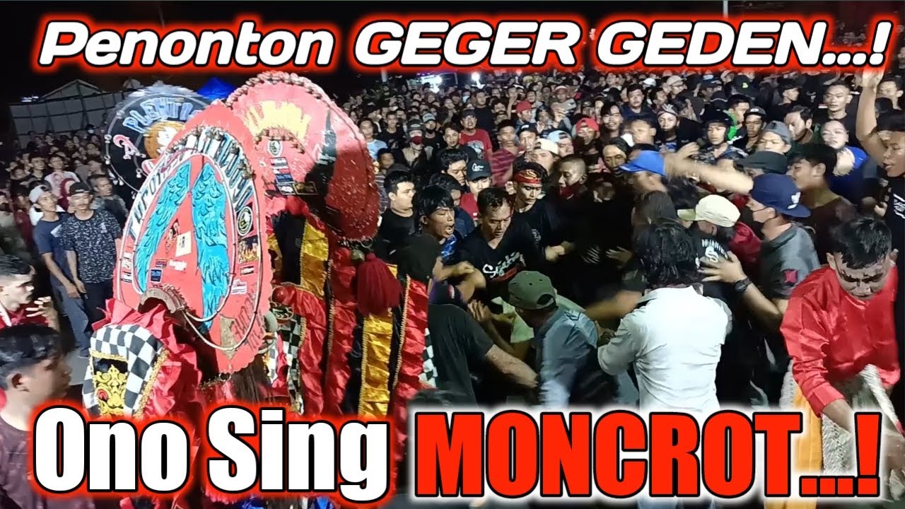 Detik-detik Geger Geden - Penonton Tawuran diluar kalangan | Pentas Jaranan Terpaksa Dibubarkan