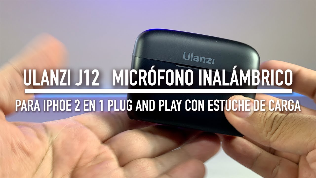 ULANZI J12 Micrófono inalámbrico de Solapa para iPhone iPad