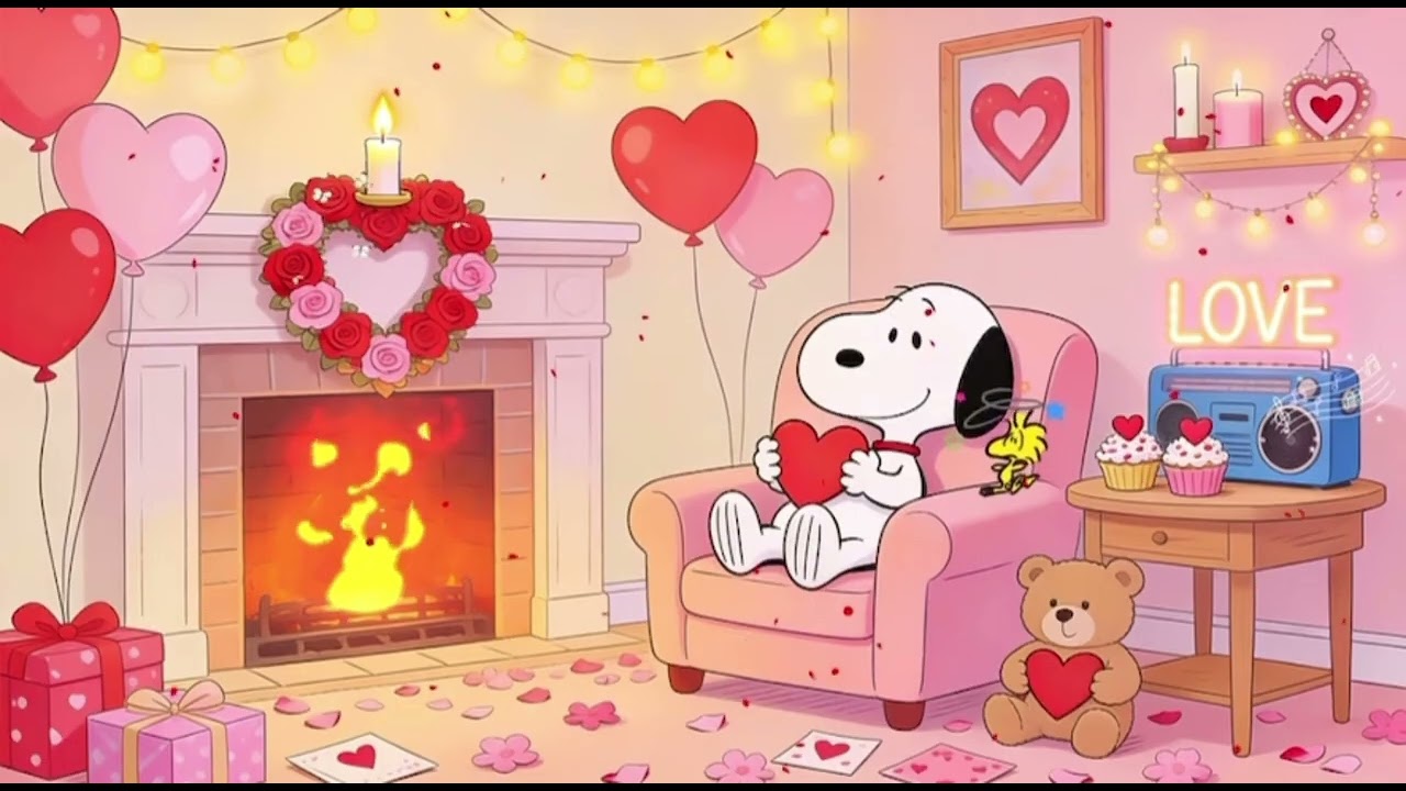 Valentine's Day with Snoopy// Enjoy a Relaxing Morning with Your Favorite!!