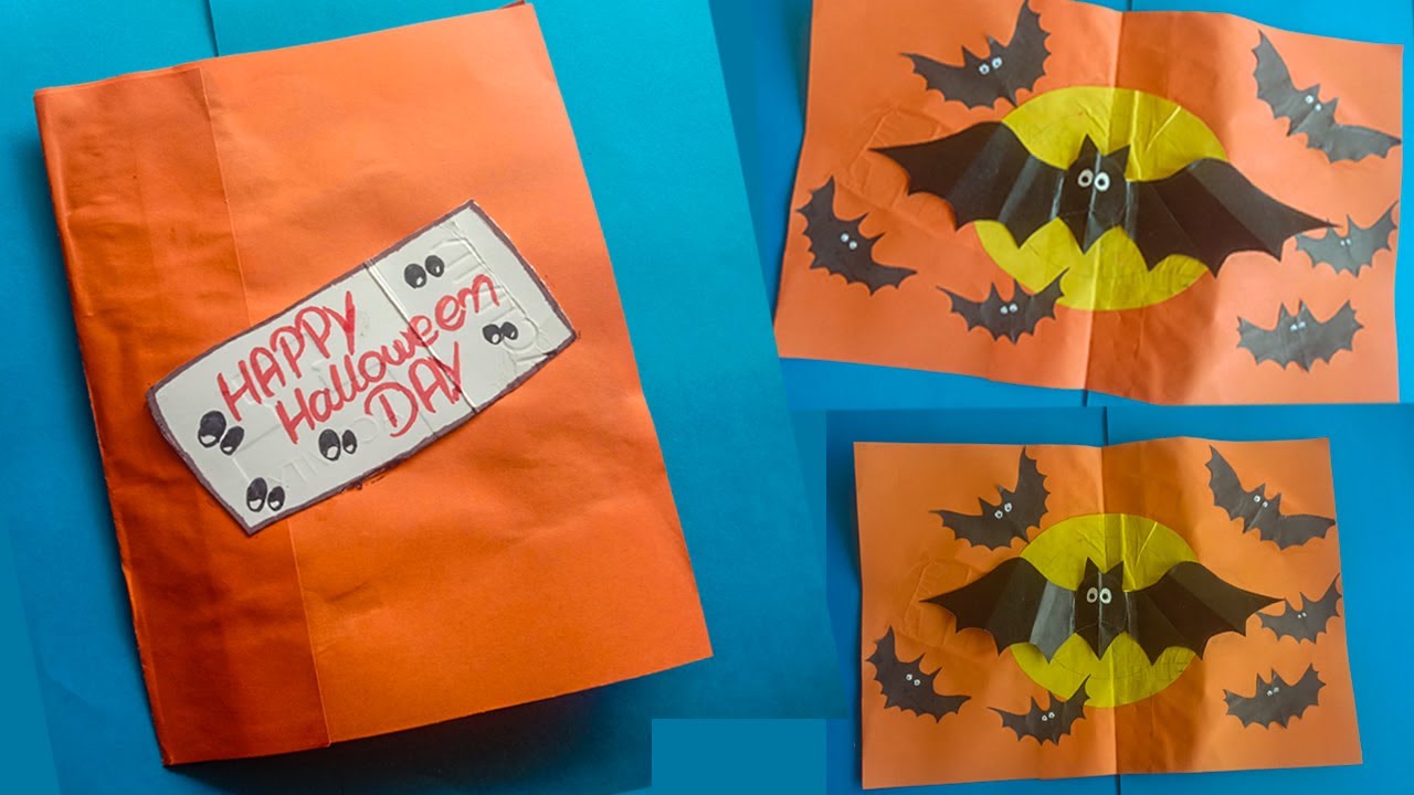 DIY Pop Up Card for Halloween Day | Halloween paper crafts for kids | hania craft ideas |#halloween