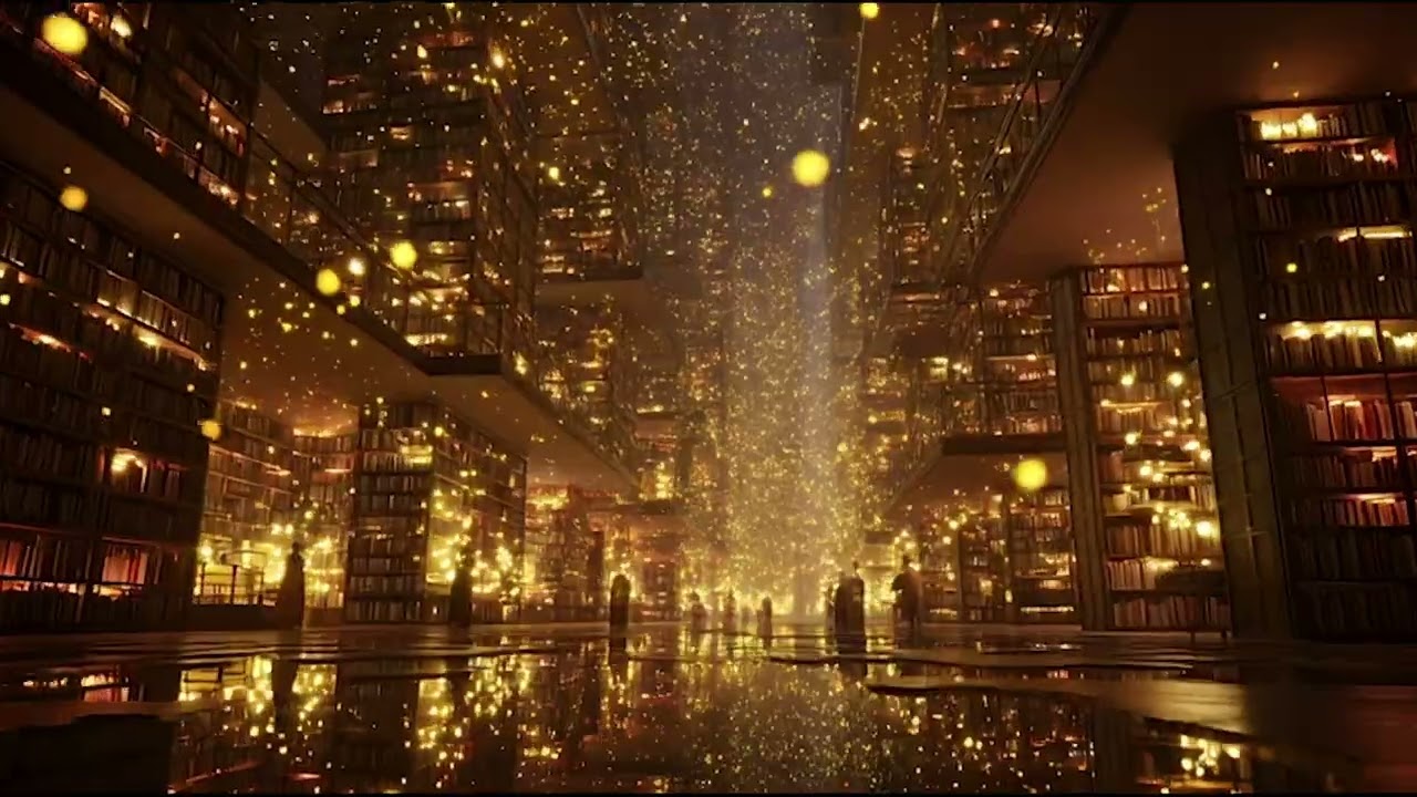 1 Hour Ambient Infinite Library Journey | Meditative & Calm