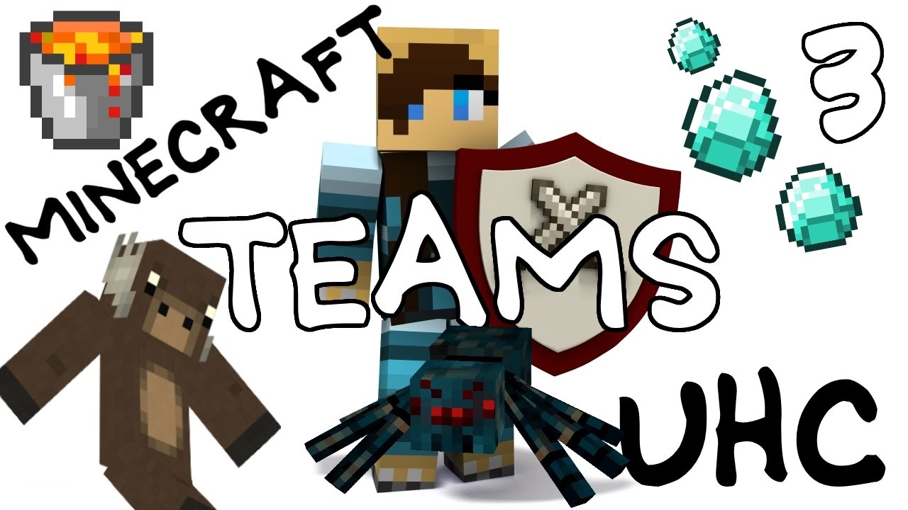 Minecraft PC - UHC Teams - Diamonds and Lava and Spiders, OH MY!!! Ep. 3