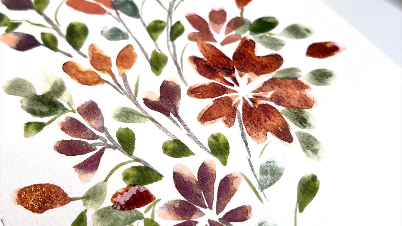 For you... An easy little watercolor Fall Floral